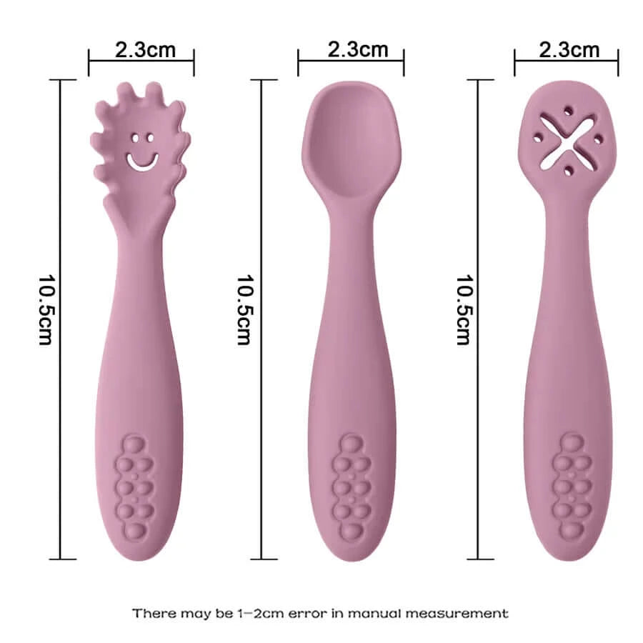 3PCS Silicone Spoon Fork