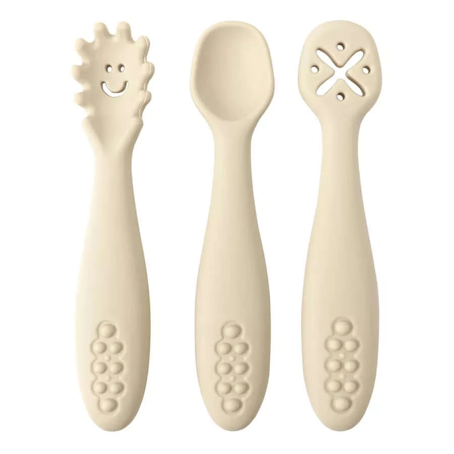 3PCS Silicone Spoon Fork